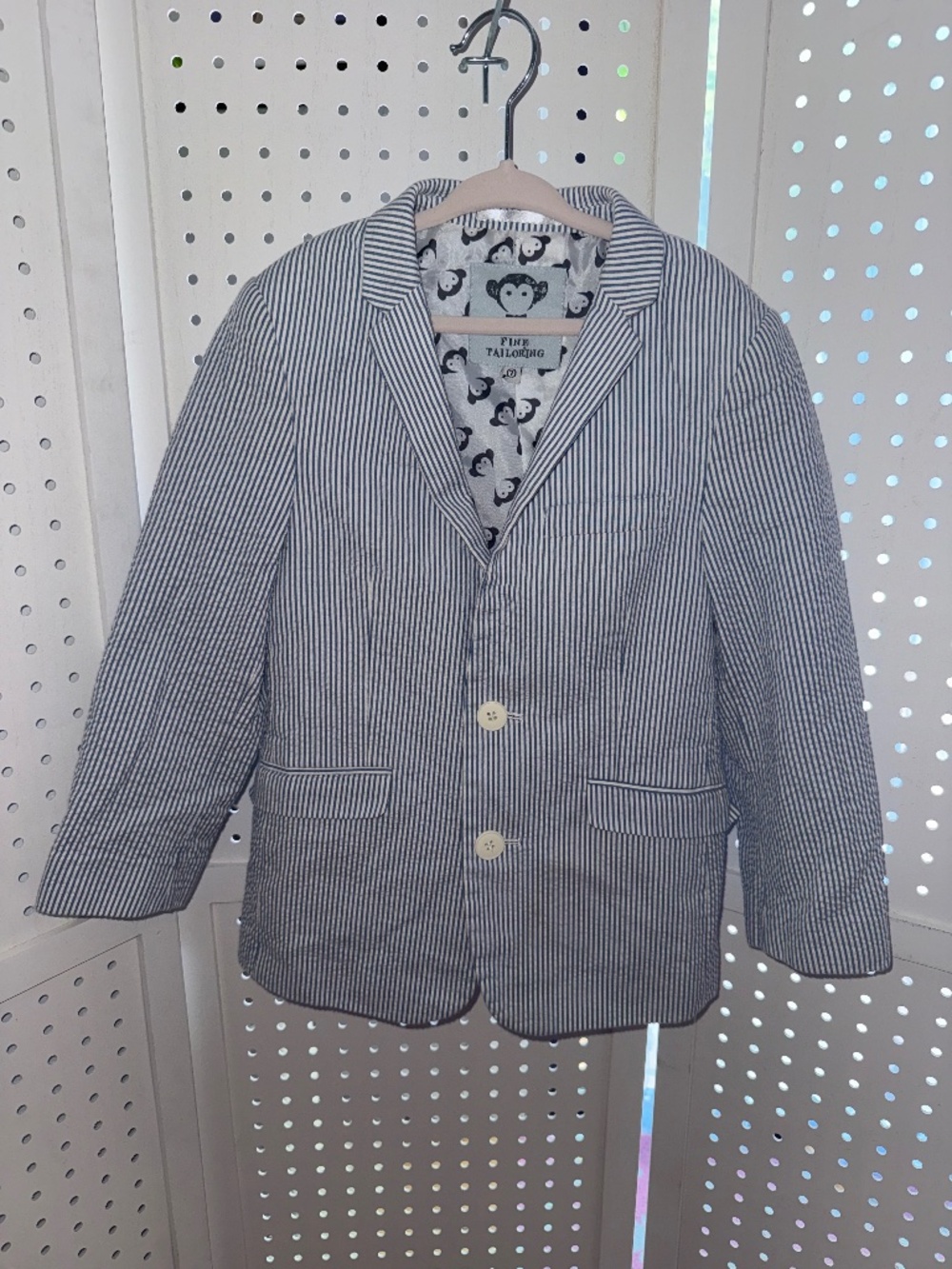 Appaman Fine Tailoring Boys Seersucker Blazer - Size 7 - Picture 1 of 4
